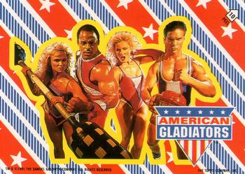 1991 Topps American Gladiators - Stickers #10 (Group Photo, Puzzle Part) Front